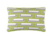 Surya Mod Steps Poly Fill 13 x 20 Pillow in Green and Gray