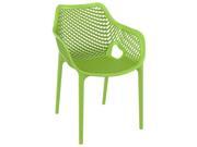 Compamia Air XL Outdoor Patio Dining Arm Chair in Tropical Green set of 2
