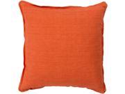Surya Solid Poly Fill 18 Square Pillow in Poppy