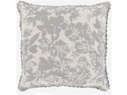 Surya Evelyn Down Fill 20 Square Pillow in Gray