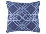 Surya Pagoda Poly Fill 20 Square Pillow in Blue