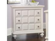 American Drew Lynn Haven 3 Drawer Wood Bachelor s Chest in White