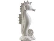 Surya Clearwater 11.02 x 7.87 Ceramic Sea Horse in Glossy Ivory