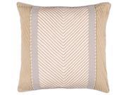 Surya Leona Poly Fill 18 Square Pillow in Beige and Rust