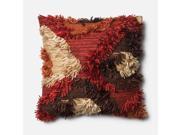 Loloi 1 10 x 1 10 Wool Poly Pillow in Spice