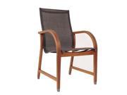 International Home Amazonia 4 Piece Patio Dining Chair in Brown
