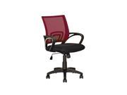 CorLiving Workspace Mesh Back Swivel Office Chair in Maroon