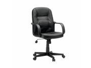 Sauder Gruga Leather Office Chair in Black