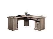 Sauder Barrister Lane L Shaped Desk in Salt Oak