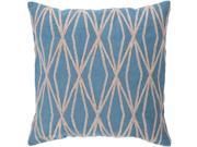 Surya Dominican Poly Fill 18 Square Pillow in Blue