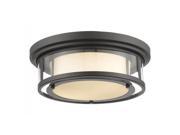 Z Lite Luna 2 Light Flush Mount in Bronze