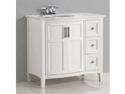 Simpli Home Winston 36 Bath Vanity with Rounded Front in Soft White