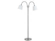 Cal Lighting Metal Floor Lamp in Brushed Steel