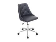 Lumisource Marche Upholstered Swivel Office Chair in Black