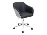 Lumisource Shelton Swivel Office Chair in Gray and Black