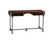 Southern Enterprises Edison Industrial 2 Drawer Desk in Gray