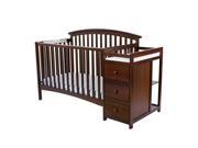 Dream On Me Niko 5 in 1 Convertible Crib with Changer in Espresso
