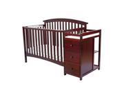 Dream On Me Niko 5 in 1 Convertible Crib with Changer in Cherry
