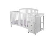 Dream On Me Niko 5 in 1 Convertible Crib with Changer in White