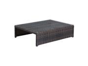 Zuo Delray Outdoor Glass Coffee Table in Brown