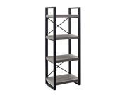 Walker Edison 62 Urban Blend Media Tower in Ash Grey and Black