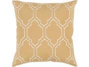 Surya Skyline Down Fill 20 Square Pillow in Gold and Beige