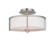 Livex Wesley Ceiling Mount in Brushed Nickel