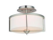 Livex Wesley Ceiling Mount in Brushed Nickel