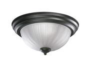 Quorum 2 Light Bowl Flush Mount in Old World