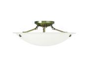 Livex Oasis Ceiling Mount in Antique Brass