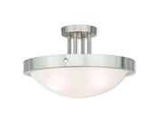 Livex New Brighton Ceiling Mount in Brushed Nickel