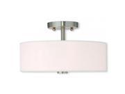 Livex Brighton Ceiling Mount in Brushed Nickel