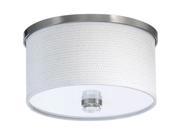 Quorum Copeland 1 Light Drum Shade Flush Mount in Satin Nickel