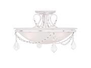 Livex Chesterfield Ceiling Mount in Antique White