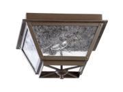 Quorum Emile 2 Light Outdoor Flush Mount in Oiled Bronze