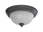 Quorum 2 Light Bowl Flush Mount in Toasted Sienna