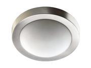 Quorum 2 Light Bowl Flush Mount in Satin Nickel