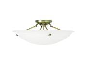 Livex Oasis Ceiling Mount in Antique Brass