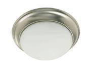 Quorum 1 Light Bowl Flush Mount in Satin Nickel