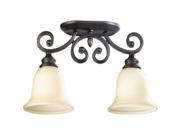 Quorum Bryant 2 Light Bowl Semi Flush Mount in Oiled Bronze