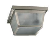 Quorum 1 Light Outdoor Flush Mount in Satin Nickel