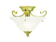 Livex Coronado Ceiling Mount in Polished Brass