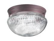 Quorum 2 Light Mushroom Flush Mount in Cobblestone