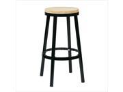 Office Star Bristow Collection 30 Metal Backless Barstool Black Finish Frame