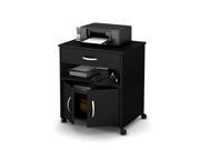 South Shore Axess Printer Cart in Pure Black