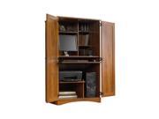 Harvest Mill Collection Computer Armoire in Abbey Oak