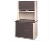 Bestar Connexion 2 Drawer Lateral File Cabinet and Hutch