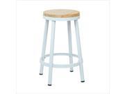 Office Star Bristow Collection 30 Metal Backless Barstool White Finish Frame