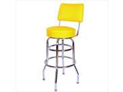 Richardson Seating Retro 1950s 30 Backless Bar Stool in Yellow