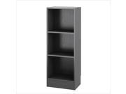 Tvilum Element Short Narrow 3 Shelf Bookcase in Black Wood Grain